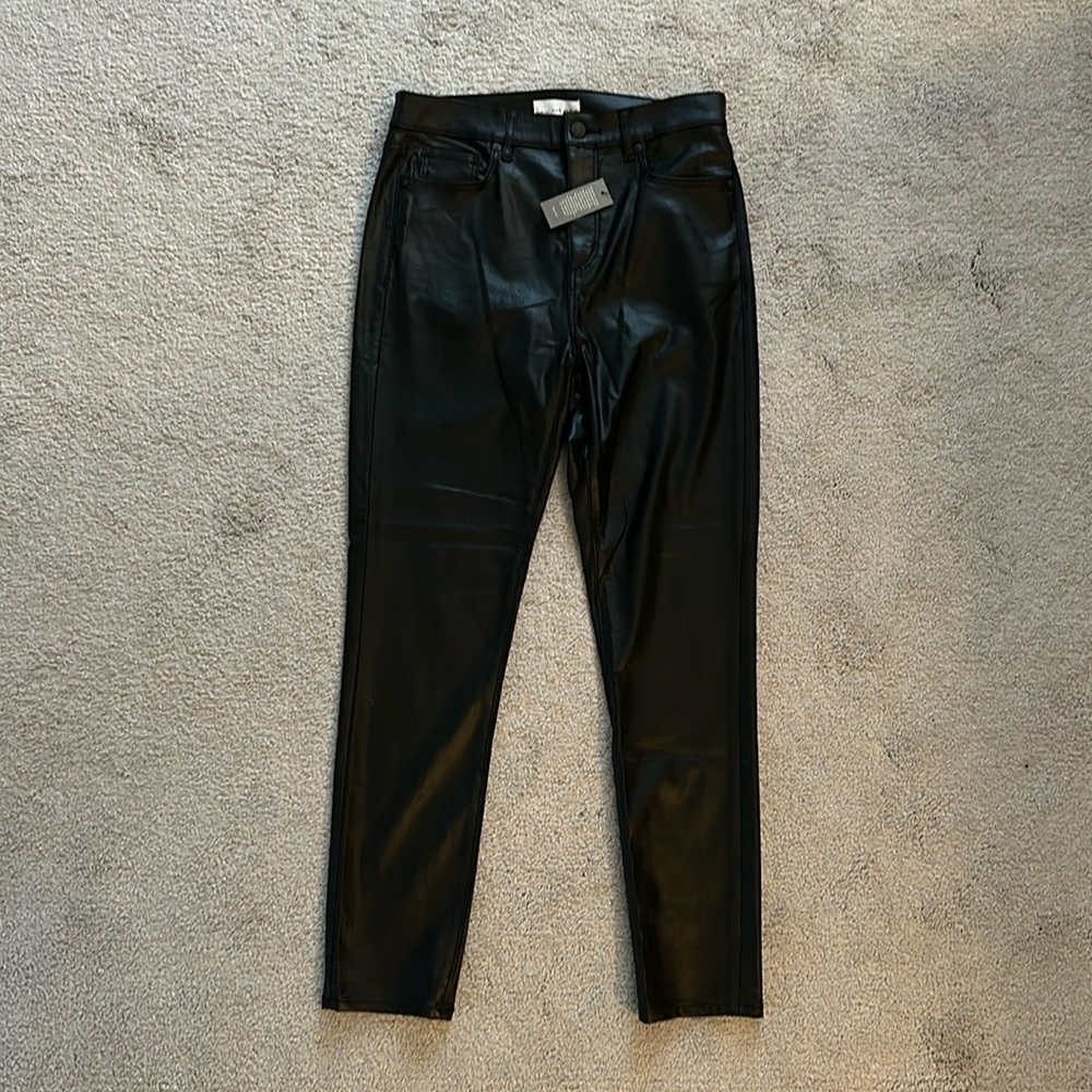 Loft skinny faux leather pants NWT